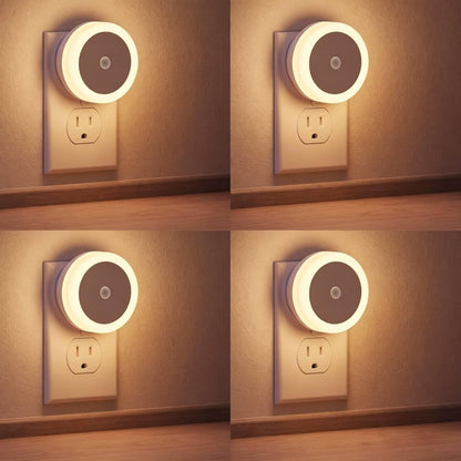 LED Baby Night Lights Plug into Wall [4 Pack] Light Sensors 
