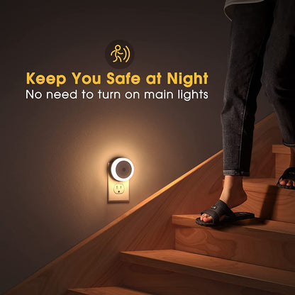 LED Baby Night Lights Plug into Wall [4 Pack] Light Sensors 