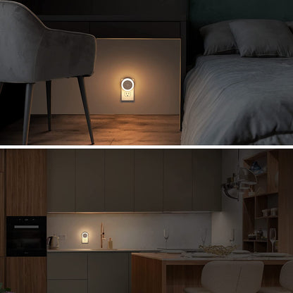 LED Baby Night Lights Plug into Wall [4 Pack] Light Sensors 