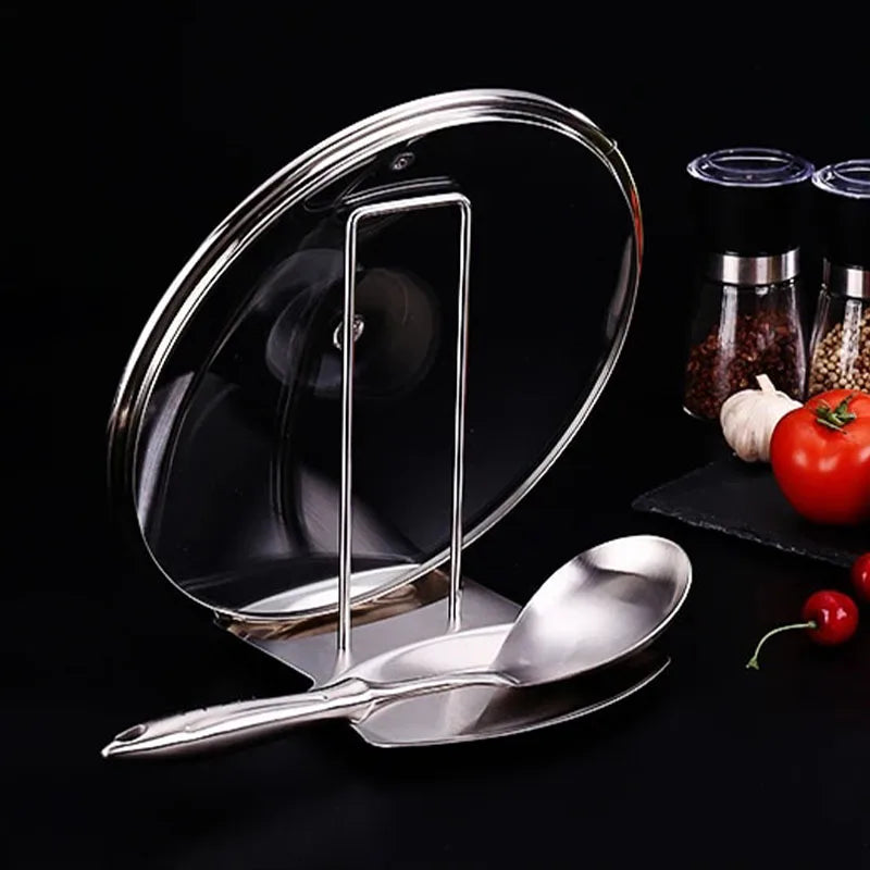 Detachable Stainless Steel Pot Lid Rack and Multifunctional Kitchen Utensil Holder