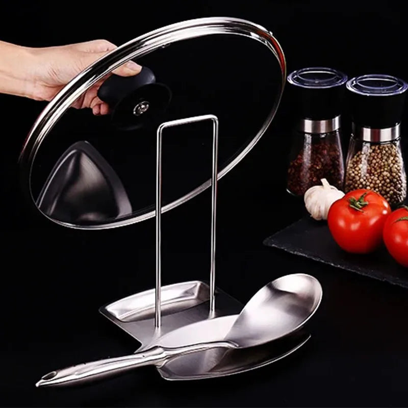 Detachable Stainless Steel Pot Lid Rack and Multifunctional Kitchen Utensil Holder