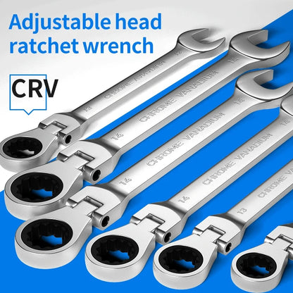 8-32Mm Movable Head Ratchet Wrenchdouble Head Dual-Use 
