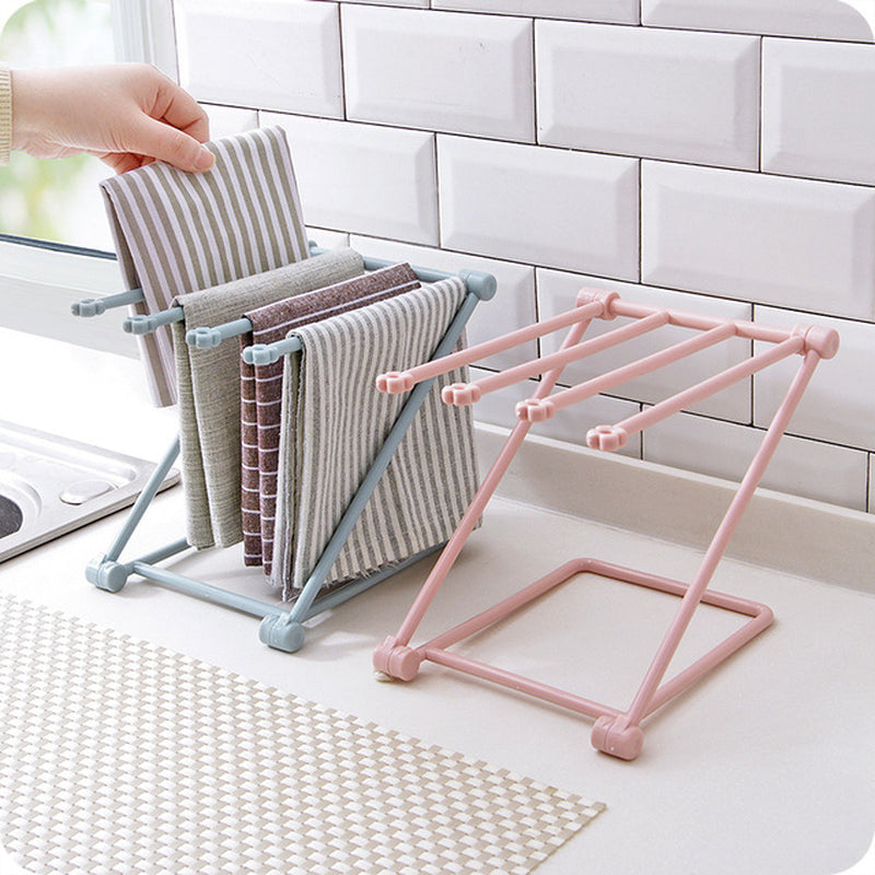 Foldable Dishcloth Shelf - Kitchen Accessory Organizer