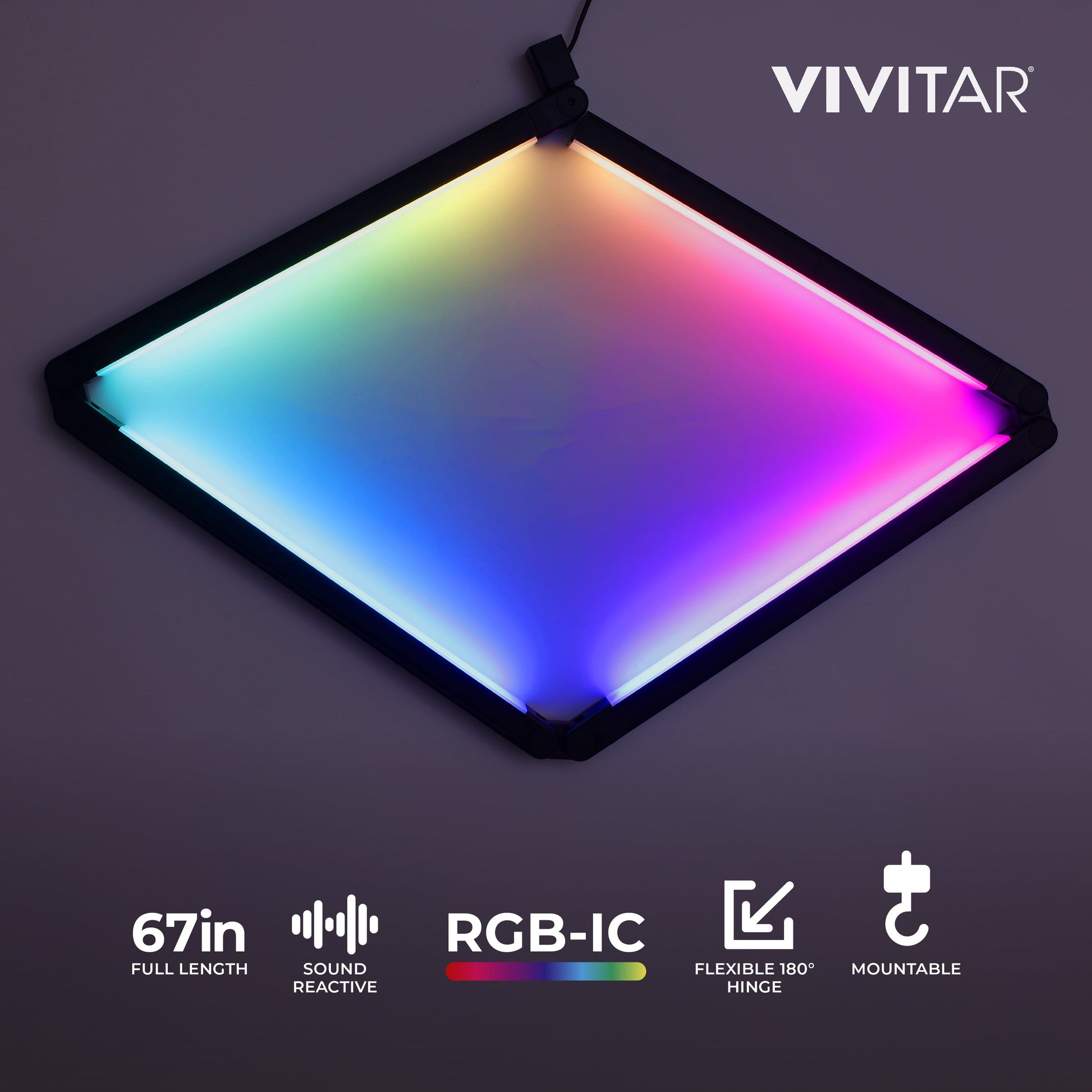 Bendable RGB Corner Light Bar - 56 Inch LED Floor Lamp, Music Reactive