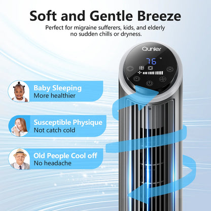 40" Oscillating Tower Fan with Remote