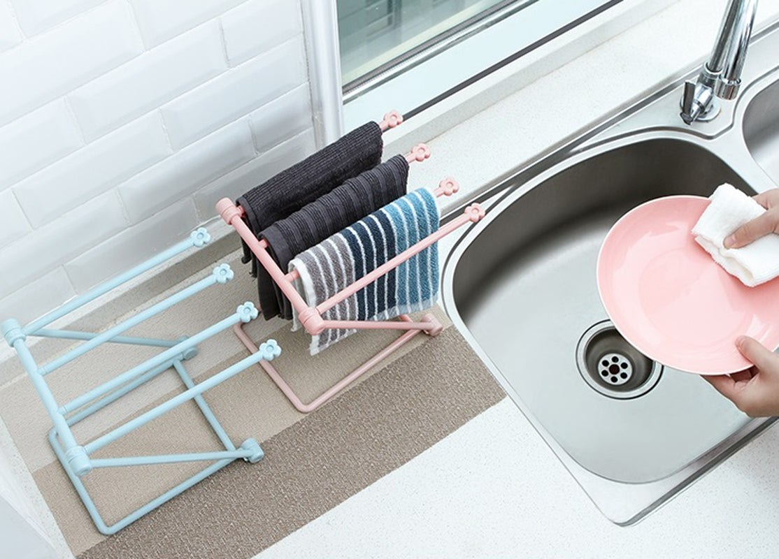Foldable Dishcloth Shelf - Kitchen Accessory Organizer
