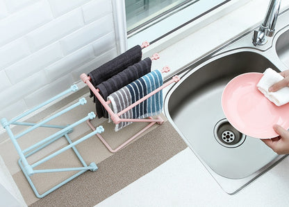 Foldable Dishcloth Shelf - Kitchen Accessory Organizer