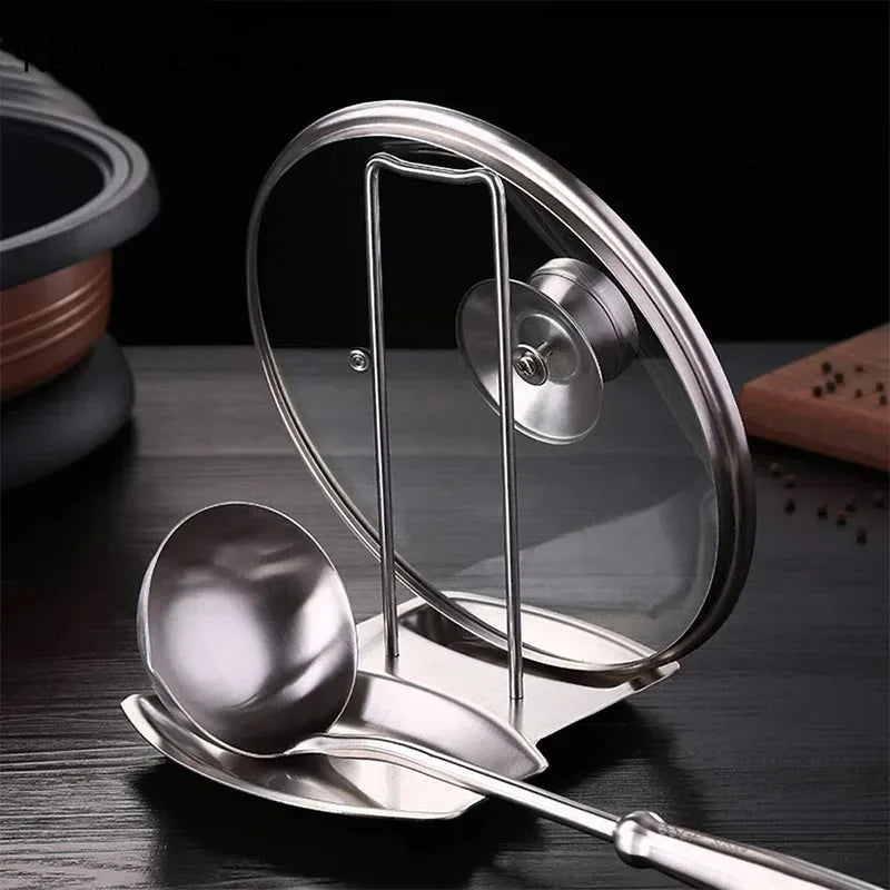 Detachable Stainless Steel Pot Lid Rack and Multifunctional Kitchen Utensil Holder