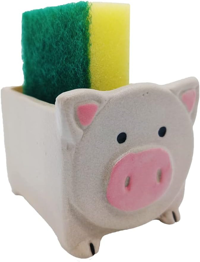 Ceramic Pig Sponge Holder - Charming Kitchen Decor and Ideal Gift