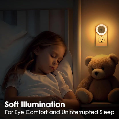 LED Baby Night Lights Plug into Wall [4 Pack] Light Sensors 