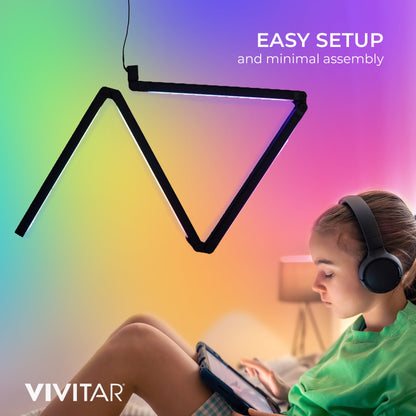 Bendable RGB Corner Light Bar - 56 Inch LED Floor Lamp, Music Reactive